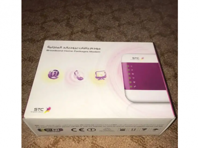  مودم stc جديد بكامل اغراضه