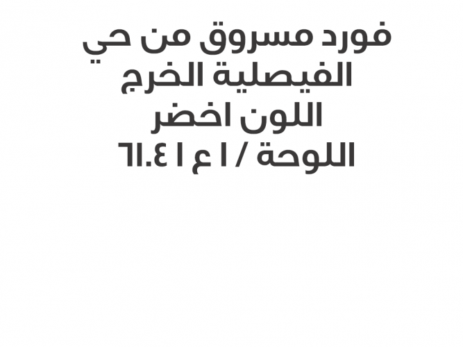  فورد مسروق من حي الفيصلية الخرج