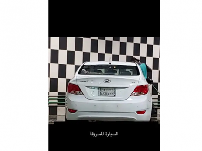  اكسنت 2017 ابيض مسروقة من الرياض حي طويق